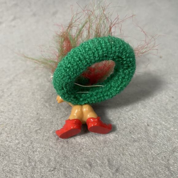 Lot of 10 Holiday Christmas Troll Doll Ornament Pencil Topper Toy Vintage - Picture 7 of 7